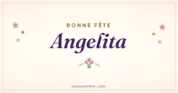 Image « Bonne fête Angelita » au format large