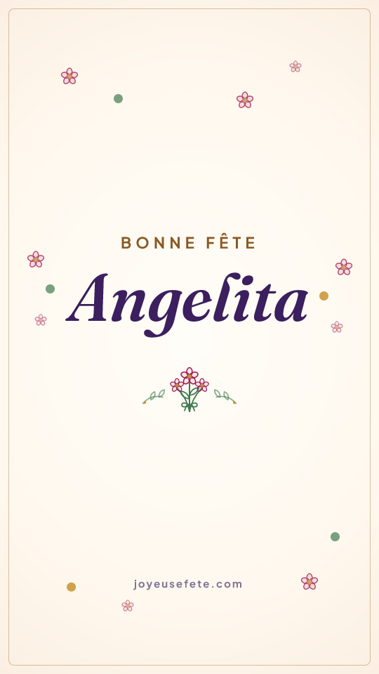 Image « Bonne fête Angelita » au format story