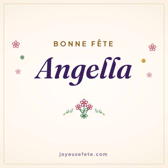 Image carrée « Bonne fête Angella » pour WhatsApp