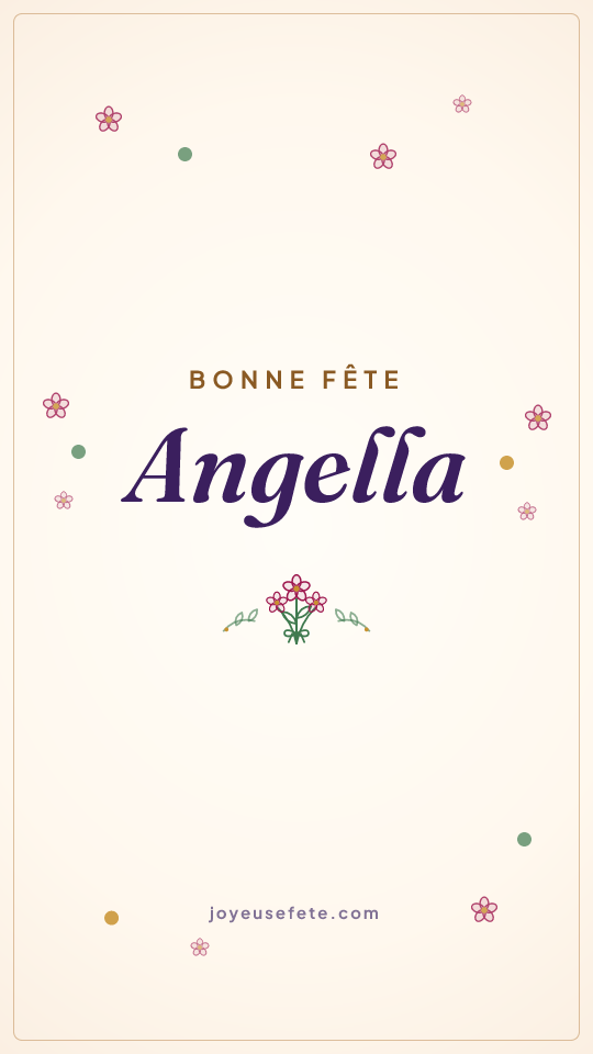 Image « Bonne fête Angella » au format story
