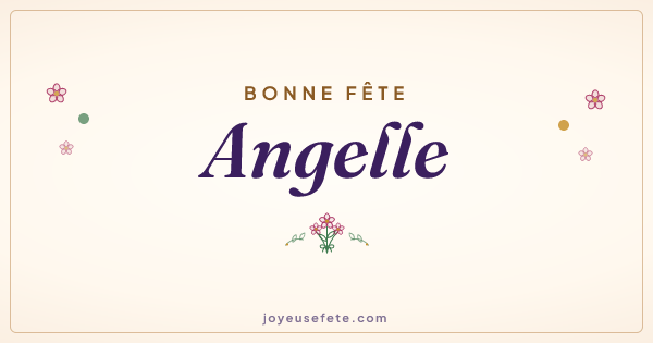 Image « Bonne fête Angelle » au format large