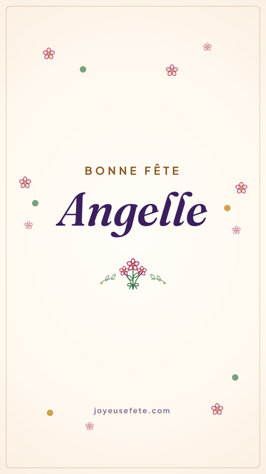 Image « Bonne fête Angelle » au format story