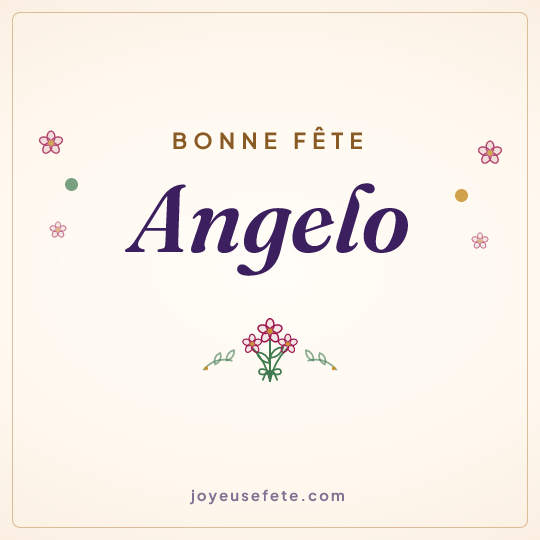 Image carrée « Bonne fête Angelo » pour WhatsApp