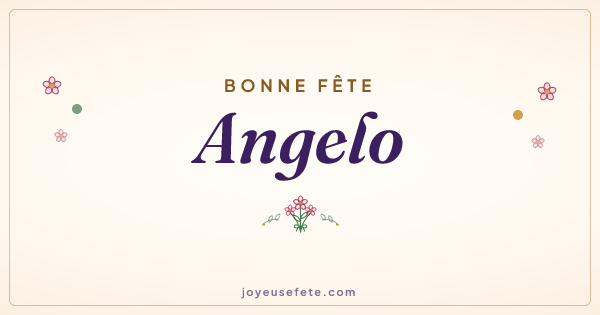 Image « Bonne fête Angelo » au format large