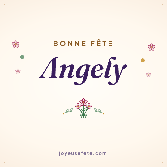 Image carrée « Bonne fête Angely » pour WhatsApp