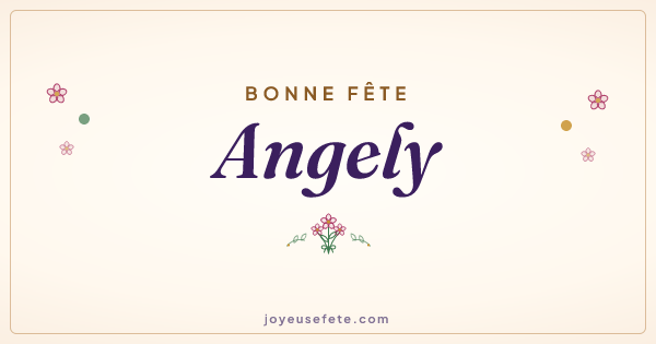Image « Bonne fête Angely » au format large