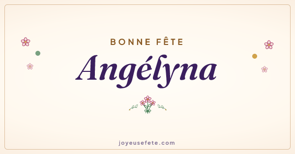 Image « Bonne fête Angélyna » au format large