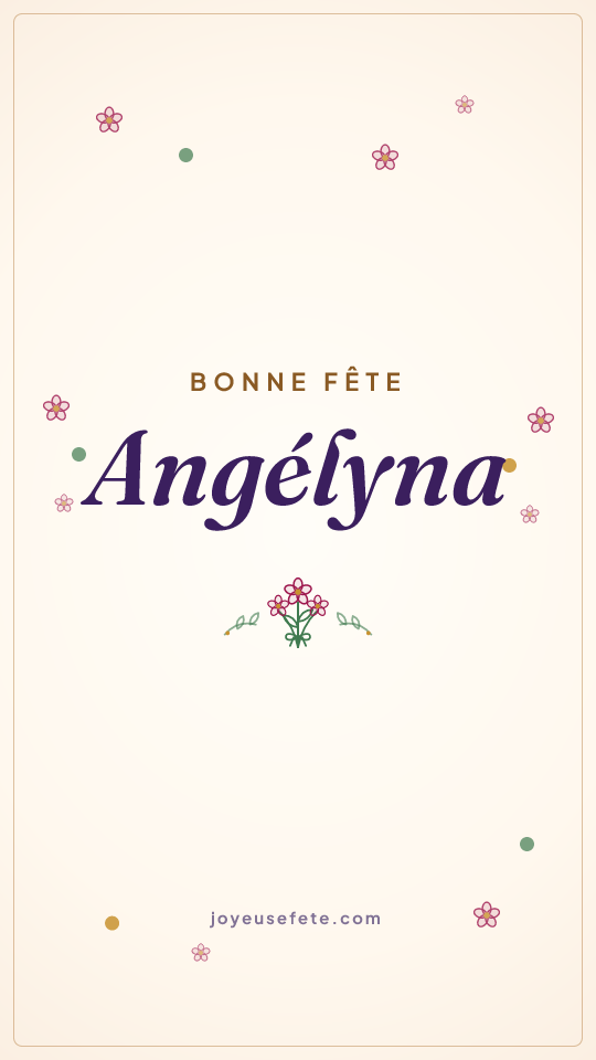 Image « Bonne fête Angélyna » au format story