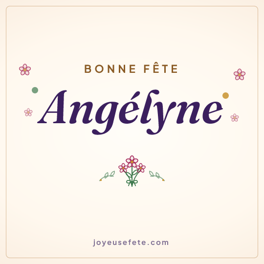 Image carrée « Bonne fête Angélyne » pour WhatsApp