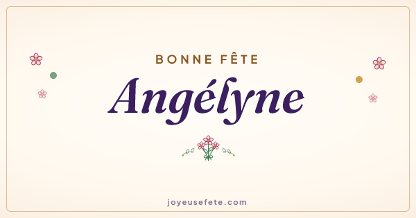 Image « Bonne fête Angélyne » au format large