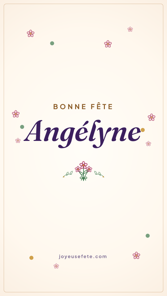 Image « Bonne fête Angélyne » au format story