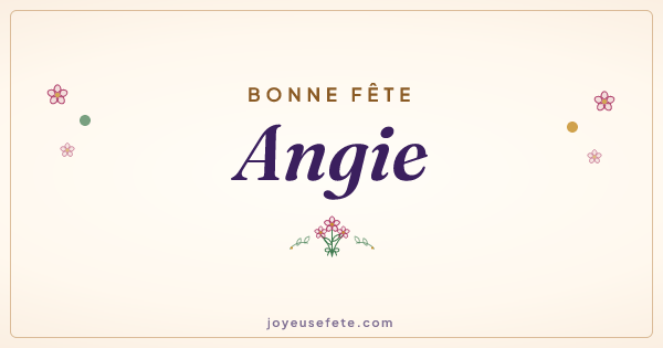 Image « Bonne fête Angie » au format large