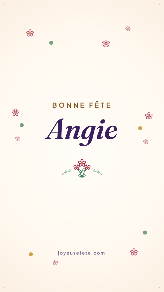 Image « Bonne fête Angie » au format story