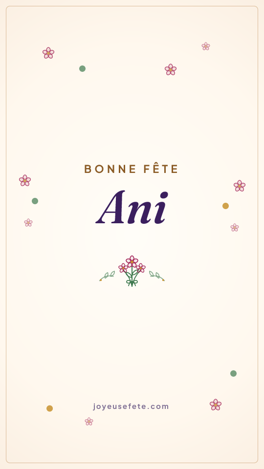 Image « Bonne fête Ani » au format story