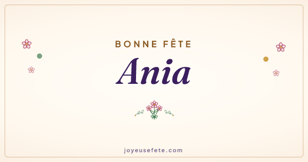 Image « Bonne fête Ania » au format large