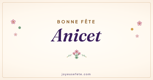 Image « Bonne fête Anicet » au format large