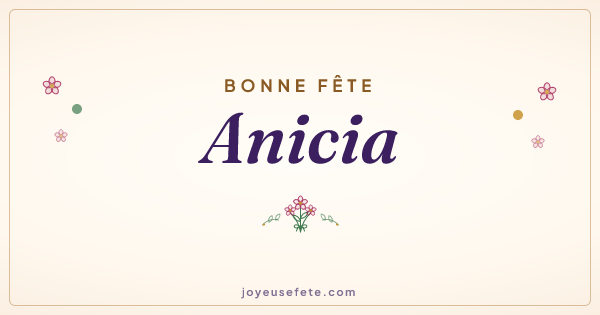 Image « Bonne fête Anicia » au format large