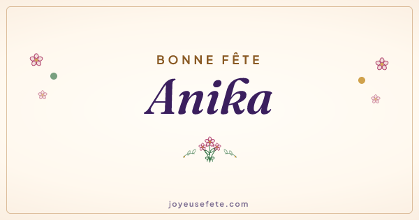 Image « Bonne fête Anika » au format large