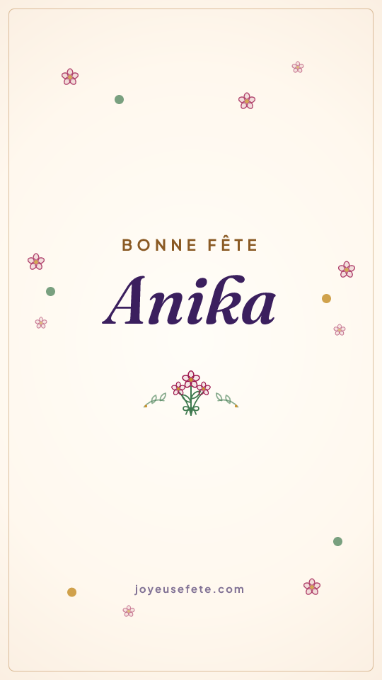 Image « Bonne fête Anika » au format story