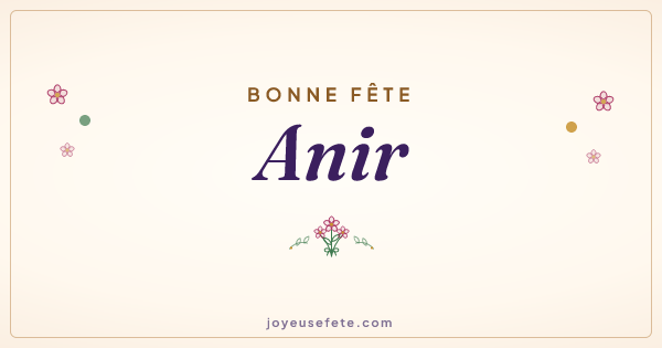 Image « Bonne fête Anir » au format large