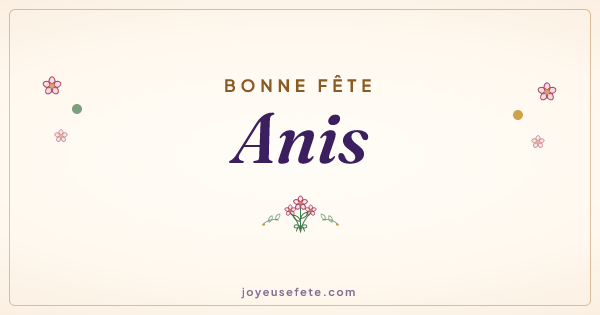 Image « Bonne fête Anis » au format large
