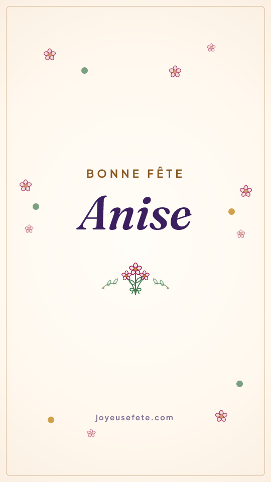 Image « Bonne fête Anise » au format story