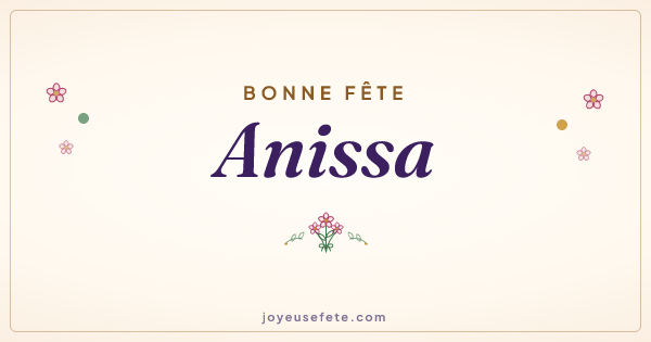 Image « Bonne fête Anissa » au format large