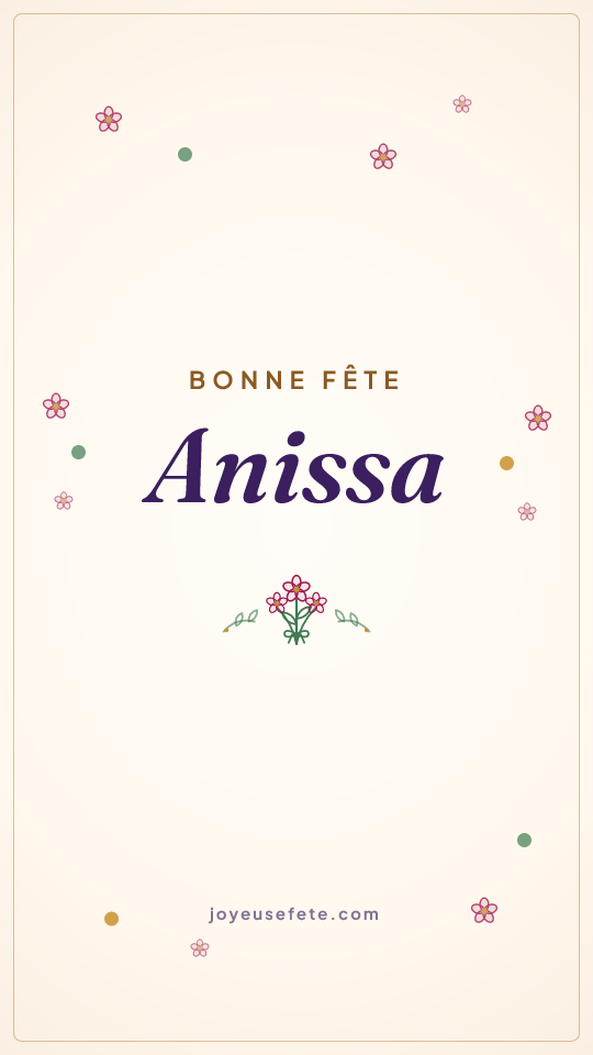 Image « Bonne fête Anissa » au format story