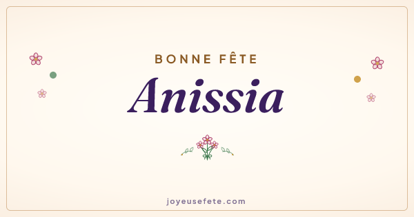Image « Bonne fête Anissia » au format large