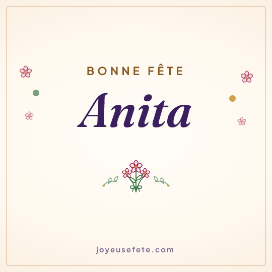 Image carrée « Bonne fête Anita » pour WhatsApp
