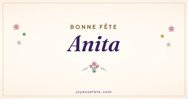 Image « Bonne fête Anita » au format large