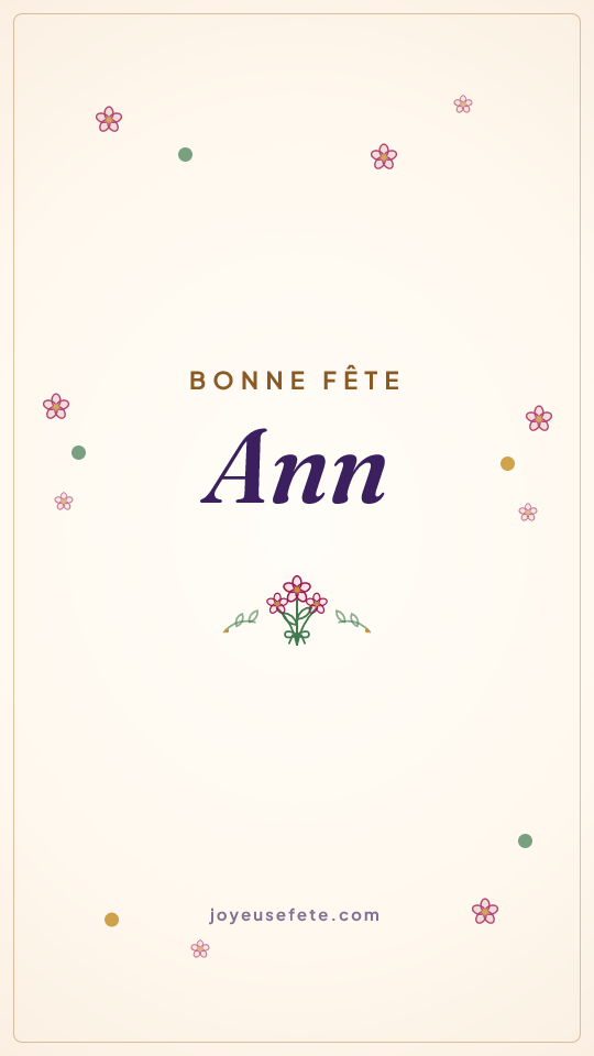 Image « Bonne fête Ann » au format story