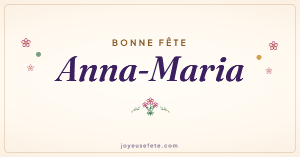 Image « Bonne fête Anna-Maria » au format large