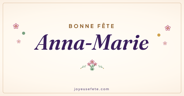 Image « Bonne fête Anna-Marie » au format large