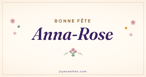 Image « Bonne fête Anna-Rose » au format large