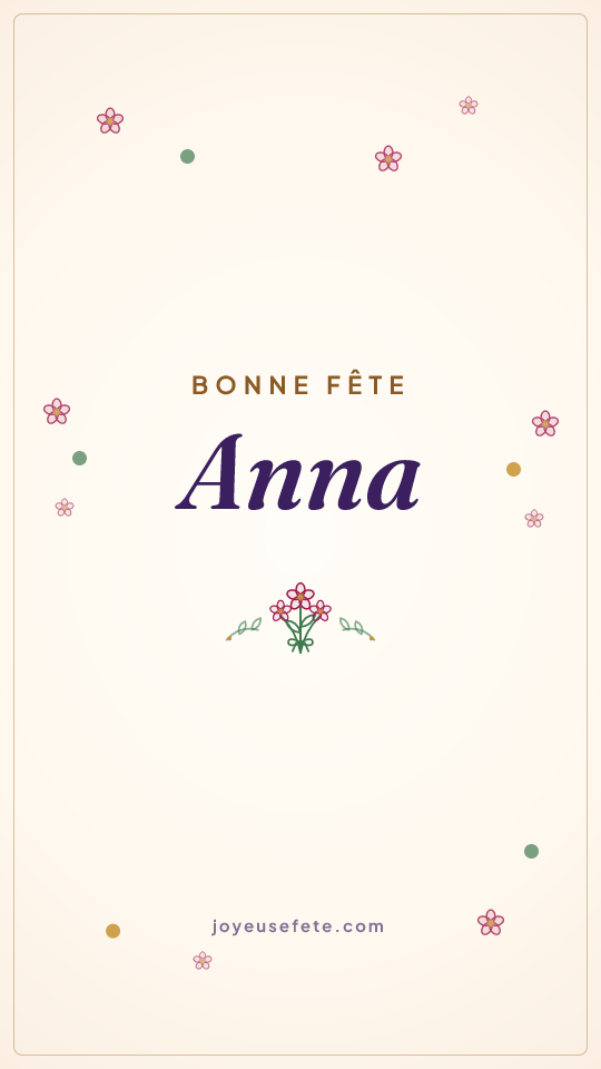 Image « Bonne fête Anna » au format story