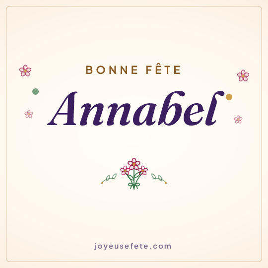 Image carrée « Bonne fête Annabel » pour WhatsApp