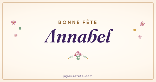 Image « Bonne fête Annabel » au format large