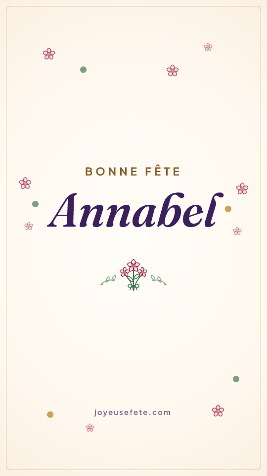 Image « Bonne fête Annabel » au format story