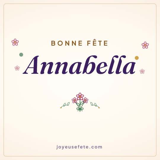 Image carrée « Bonne fête Annabella » pour WhatsApp