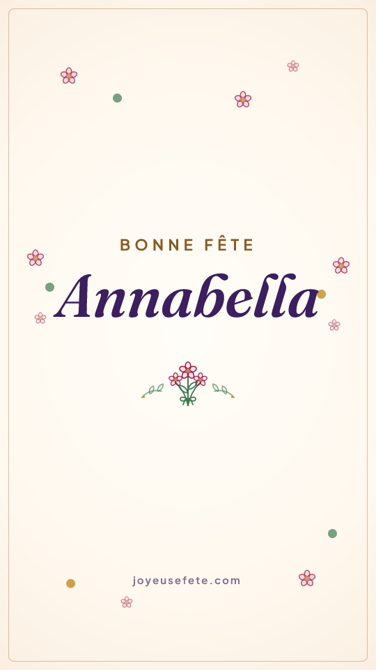 Image « Bonne fête Annabella » au format story