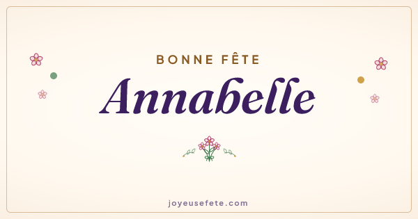 Image « Bonne fête Annabelle » au format large