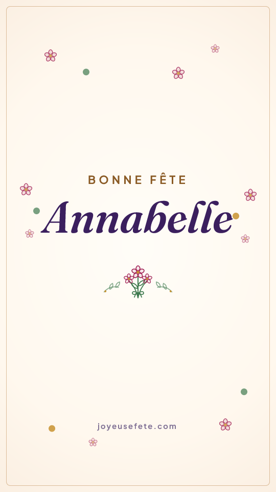 Image « Bonne fête Annabelle » au format story