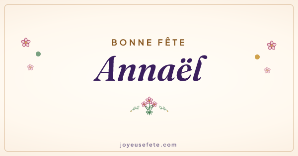 Image « Bonne fête Annaël » au format large
