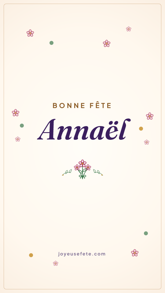 Image « Bonne fête Annaël » au format story