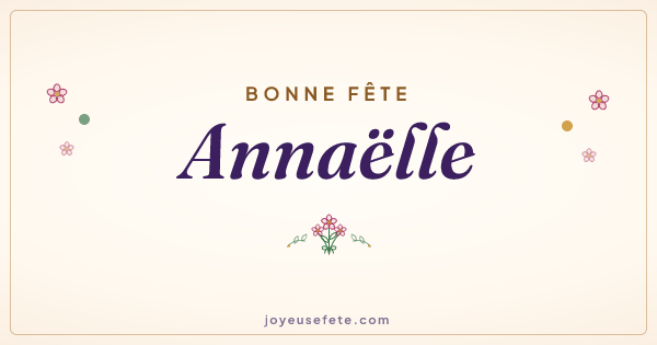 Image « Bonne fête Annaëlle » au format large