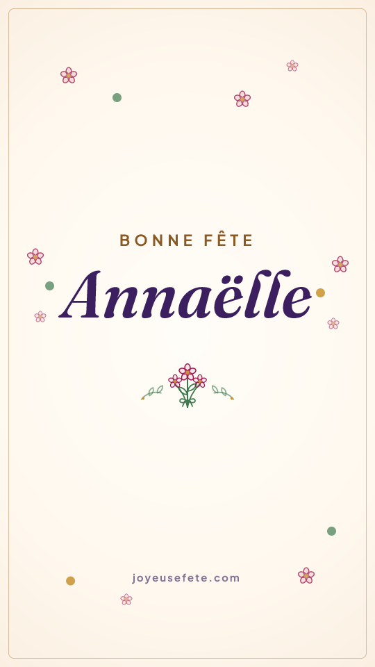Image « Bonne fête Annaëlle » au format story