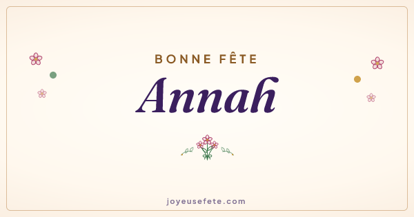 Image « Bonne fête Annah » au format large