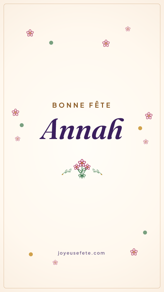 Image « Bonne fête Annah » au format story