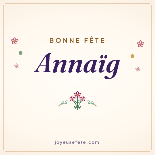 Image carrée « Bonne fête Annaïg » pour WhatsApp